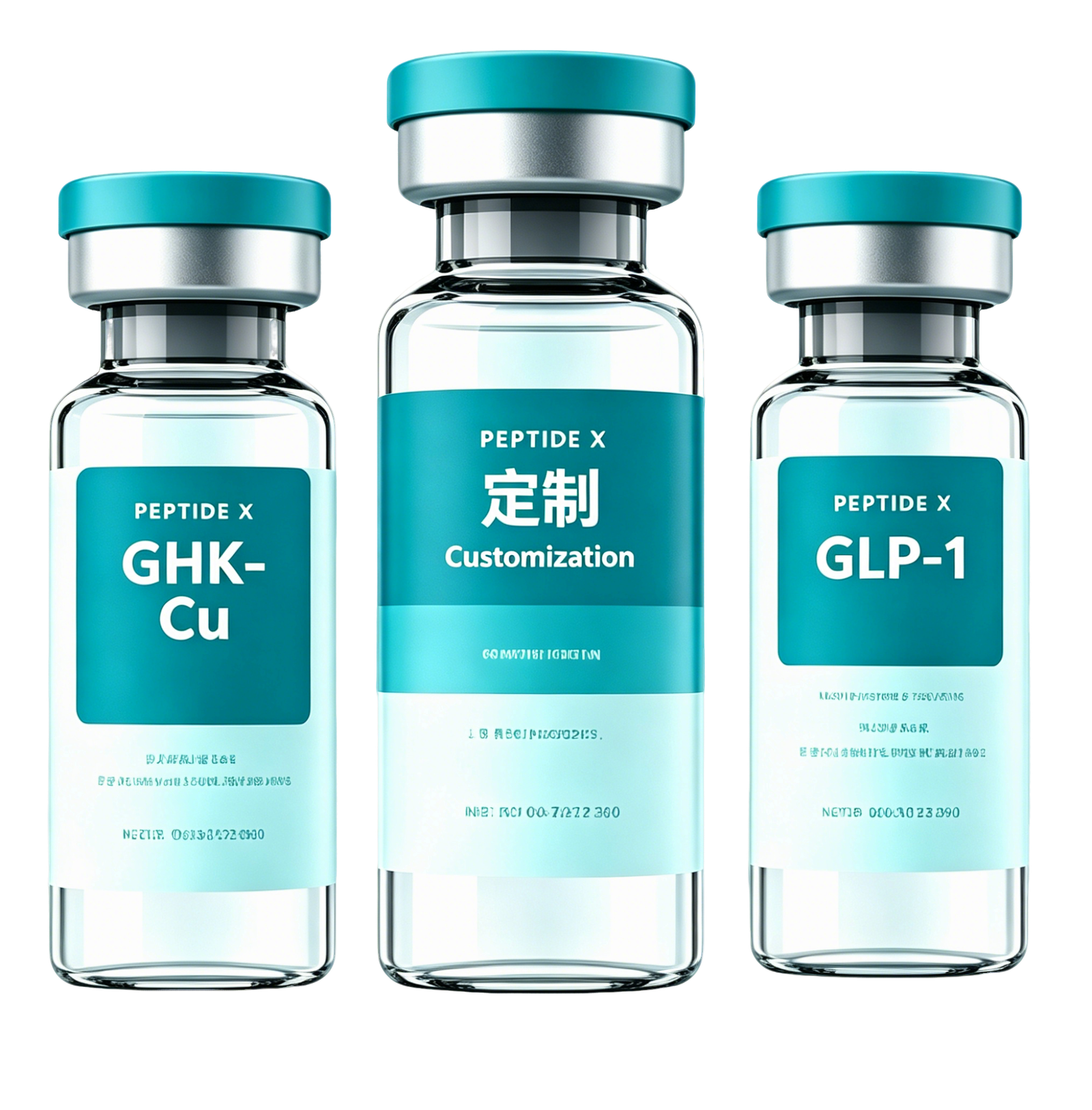 High-purity peptide product vials